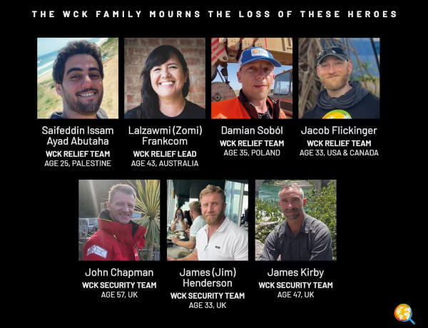 7 operatori WCK uccisi a Gaza