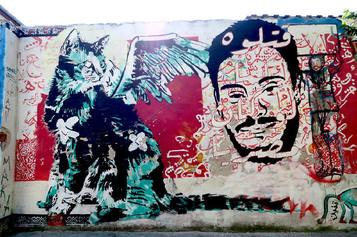 Il murale di El-Teneen per Giulio Regeni a Berlino