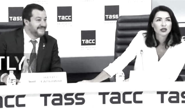 Matteo Salvini e Irina Aleksandrova