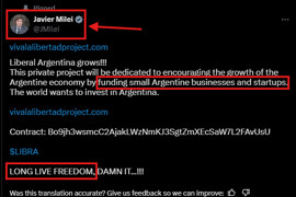 La criptotruffa di Javier Milei, patacca della destra trumpiana