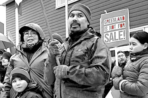 manifestazione contro Trump in Groenlandia