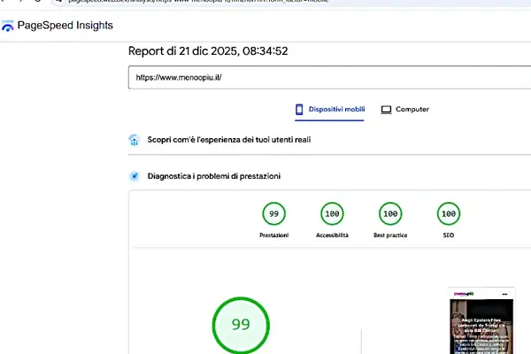 Il blog menoopiù al top delle performance tecniche
