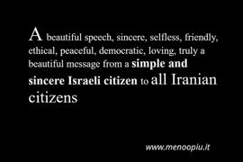 A beautiful speech from a simple and sincere israeli citizen to Iran