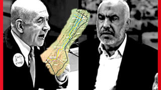 La prospettiva di Gaza divisa in due Strisce tra Israele e Hamas