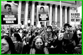 Le proteste contro l'arresto illegale di Mahmoud Khalil crescono