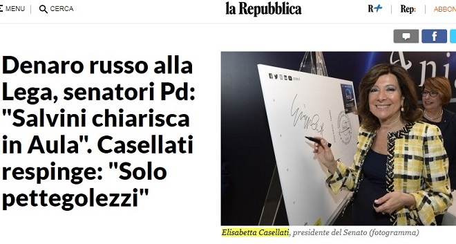 Casellati definisce "gossip" l'inchiesta di BuzzFeed ma la Procura di Milano apre un'indagine