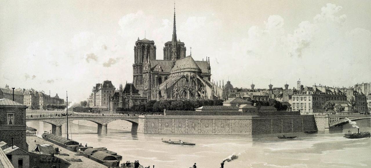 Notre-Dame de Paris nel 1881. Theodor Josef Hubert Hoffbauer