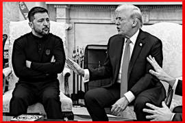 Zelensky alla Casa Bianca toglie la maschera a Trump pupazzo di Putin