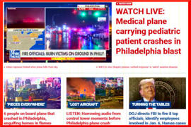 Un aereo Medevac si schianta a Filadelfia, un altro commento di Trump