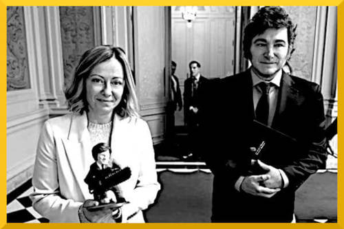 Javier Milei e Giorgia Meloni
