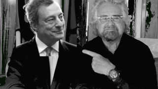 GOVERNO DRAGRILLO, GRILLO STAMPELLA DI DRAGHI CONTRO CONTE