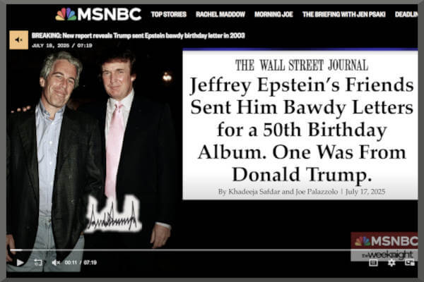 Buon compleanno, da Trump a Epstein