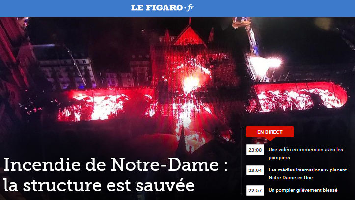 L'INCENDIO "INVOLONTARIO" DI NOTRE-DAME