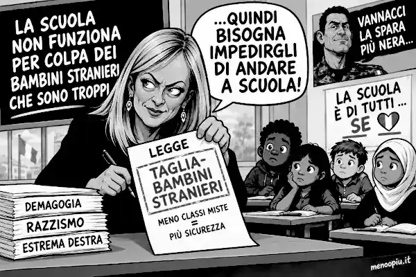Giorgia Meloni fa propaganda con la legge taglia-bambini stranieri
