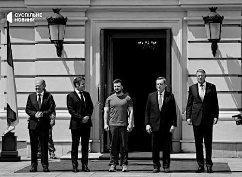 Zelensky Draghi Macron Scholz Ihannis
