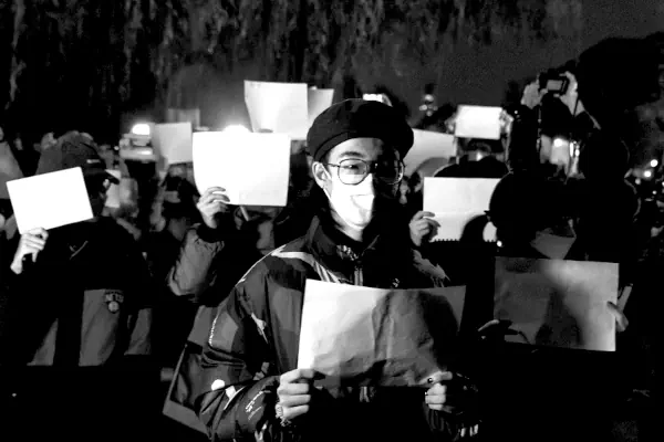 La protesta dei fogli bianchi in Cina