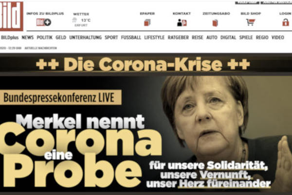 COVID-19 Resuscita la Merkel, CURA ITALIA Senza Eurobond